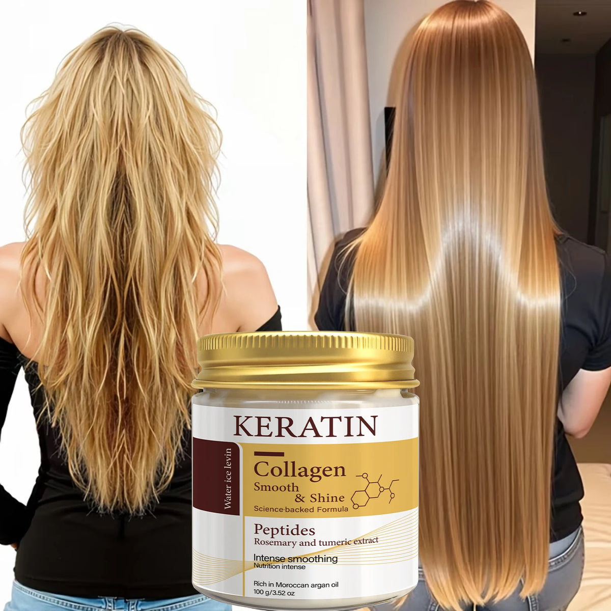 7-In-1 Multi Oil Hair Mask Rosemary Peppermint Castor Oil Keratin Biotin Nourish Scalp Fix Dry Brittle Frizzy Hair Daily Care