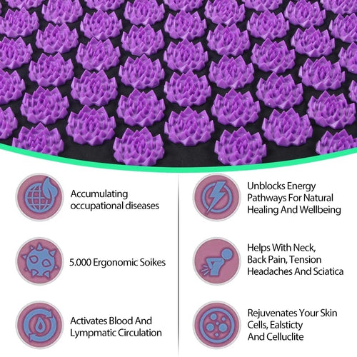 3-Piece Acupressure Mat, Pillow & Foot Massager Set