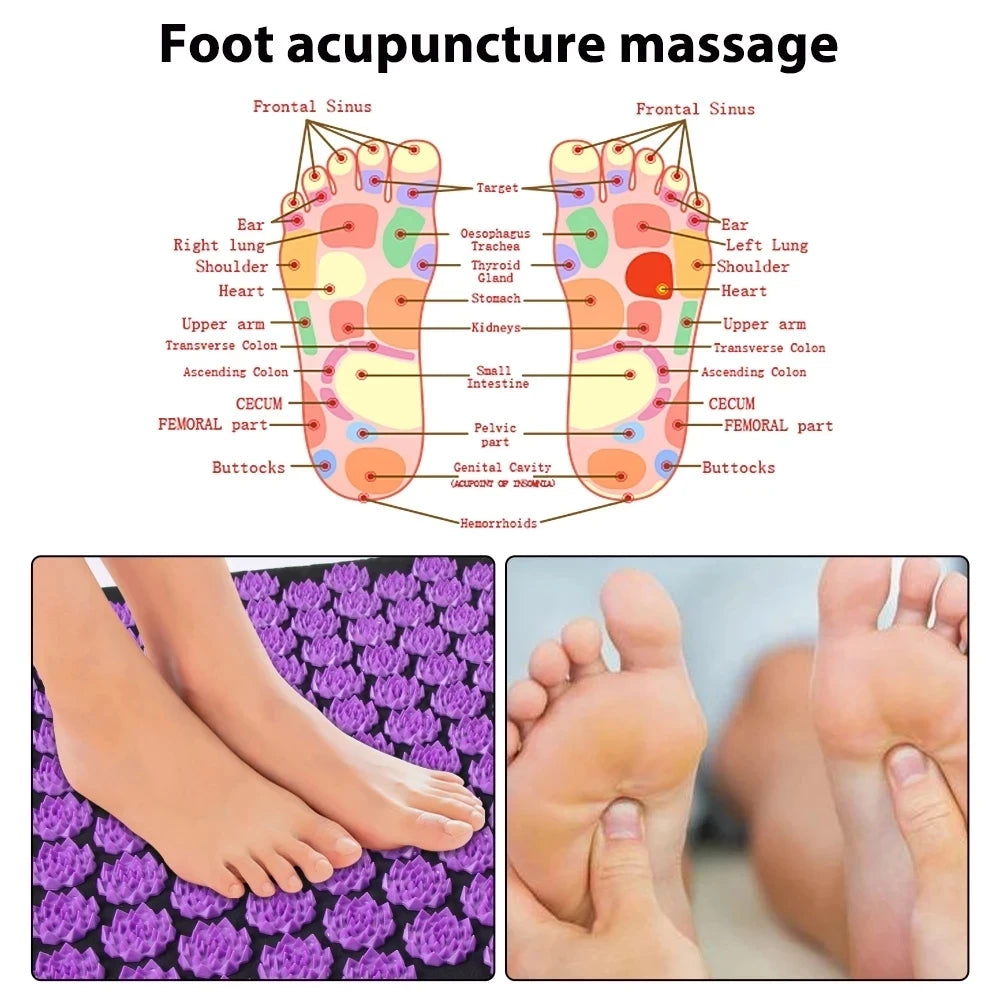 3-Piece Acupressure Mat, Pillow & Foot Massager Set