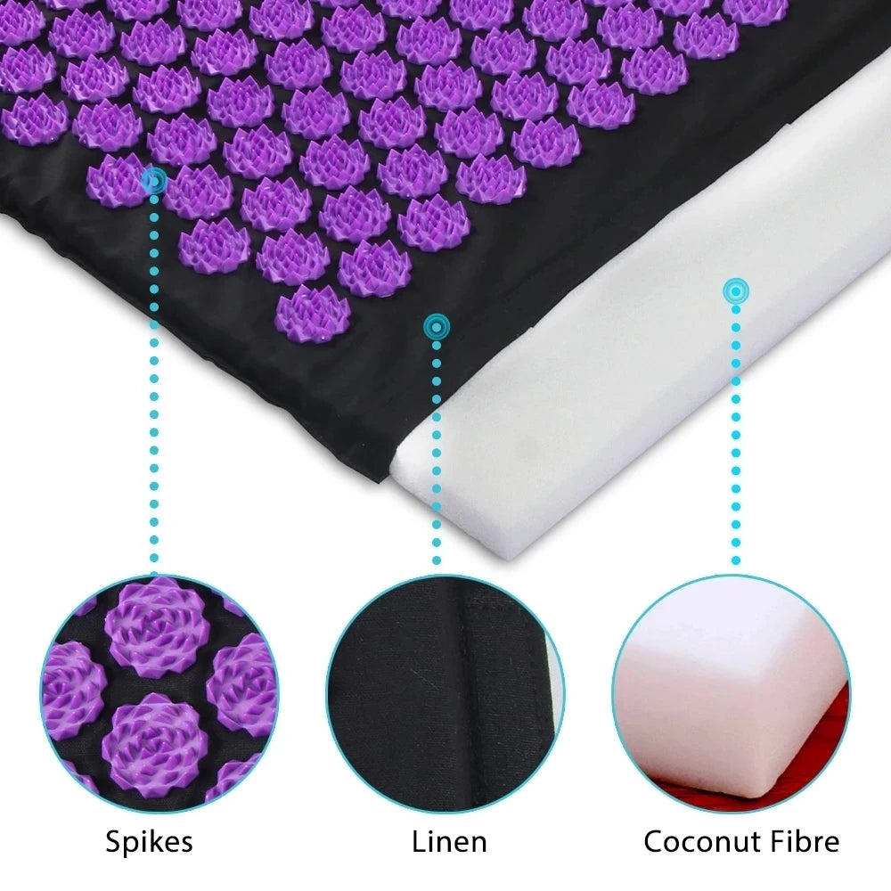 3-Piece Acupressure Mat, Pillow & Foot Massager Set