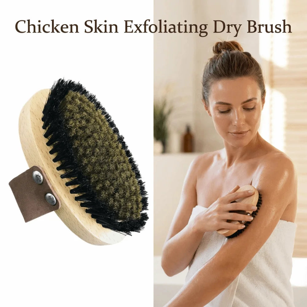 Copper Wire Body Dry Brush — Deep Exfoliation & Circulation Boost