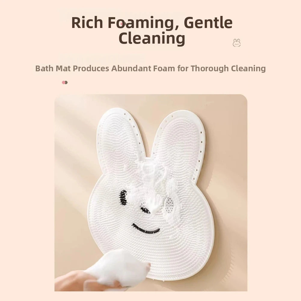 Non-Slip Silicone Foot Scrubber Mat — Hands-Free Bath Massager
