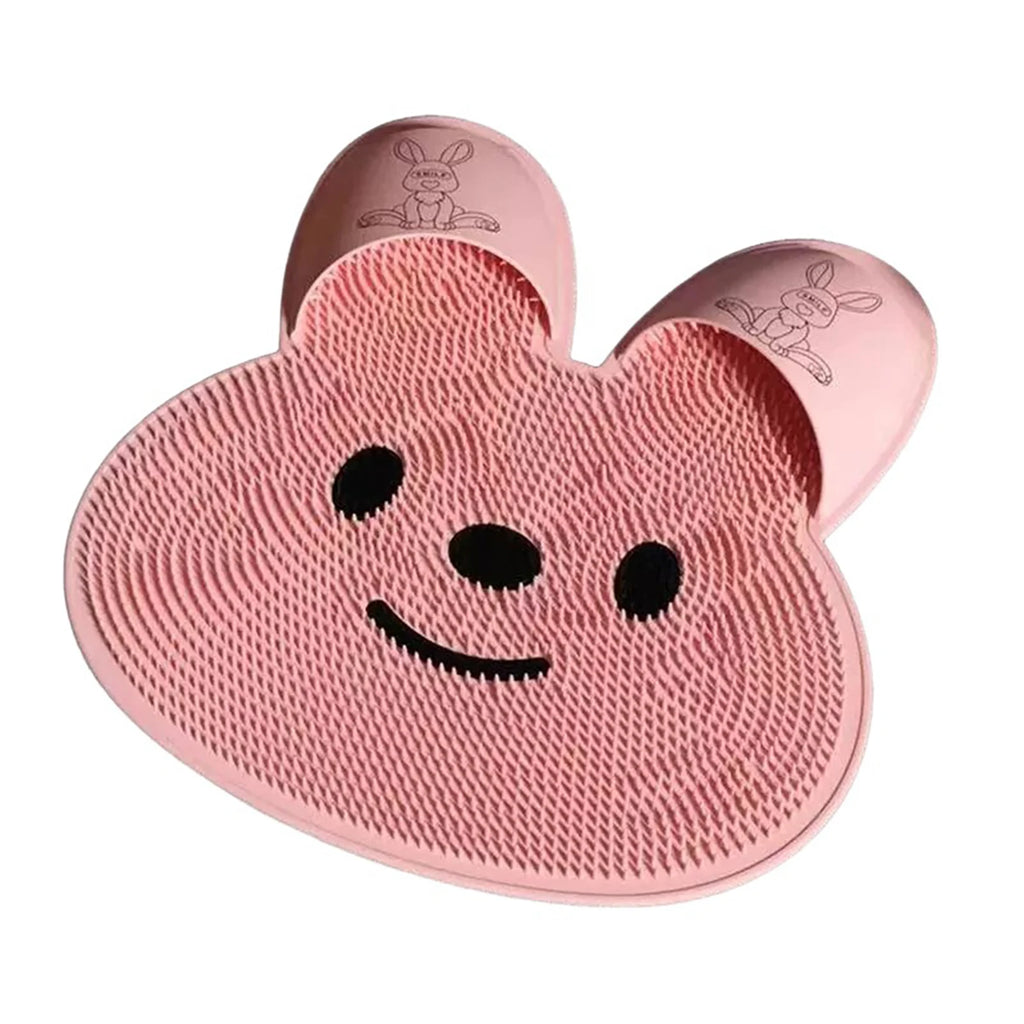 Non-Slip Silicone Foot Scrubber Mat — Hands-Free Bath Massager