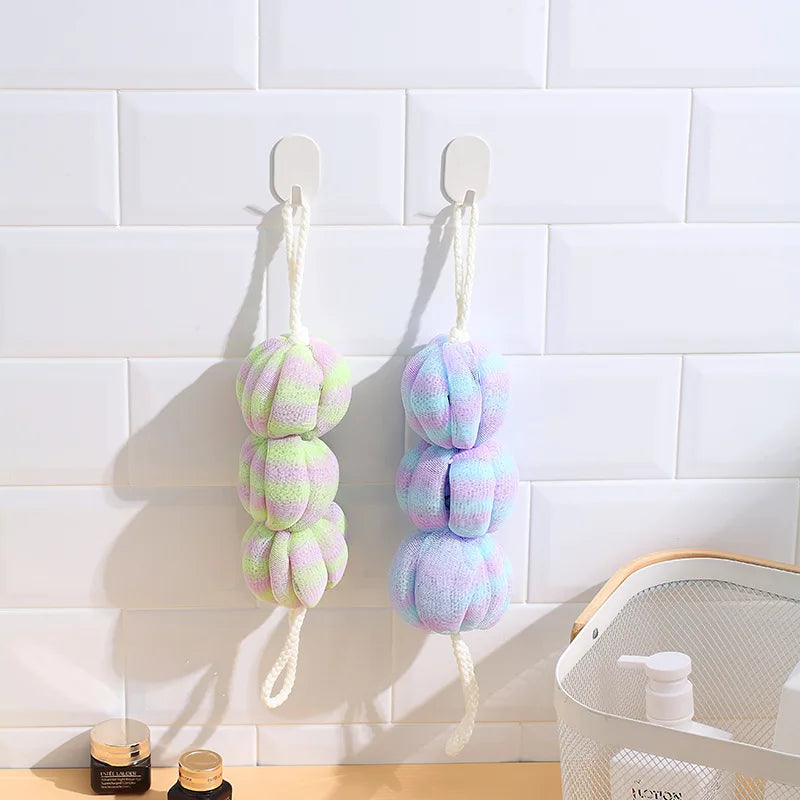 Body Scrubbing Exfoliator & Bath Loofah Ball Set