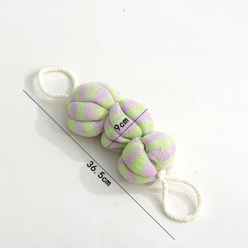 Body Scrubbing Exfoliator & Bath Loofah Ball Set