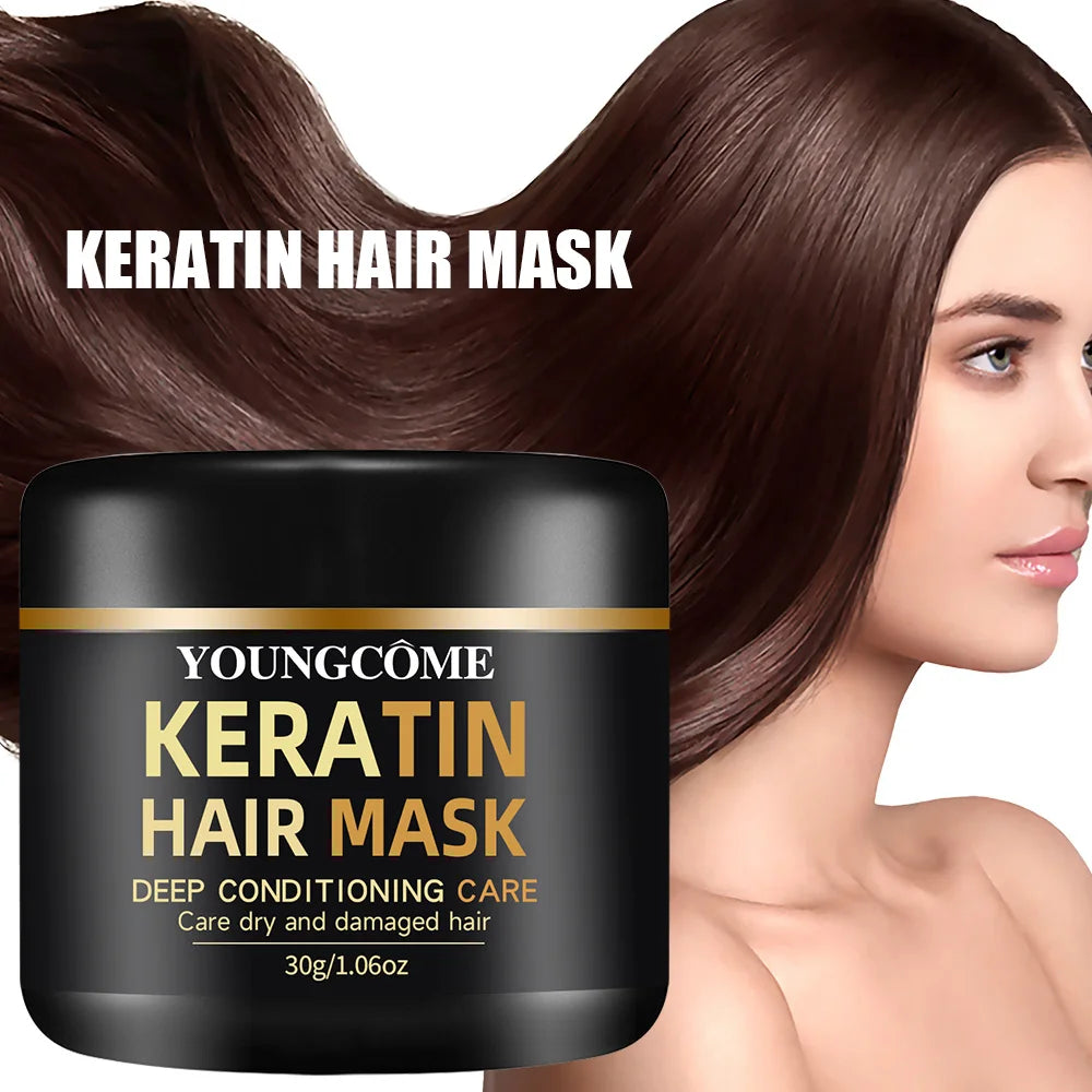 Natural Formula Keratin Hair Mask Repair Damage Dry Split Hair Nourishing Moisturizing Treatment Shiny Deep Hair Care Mask