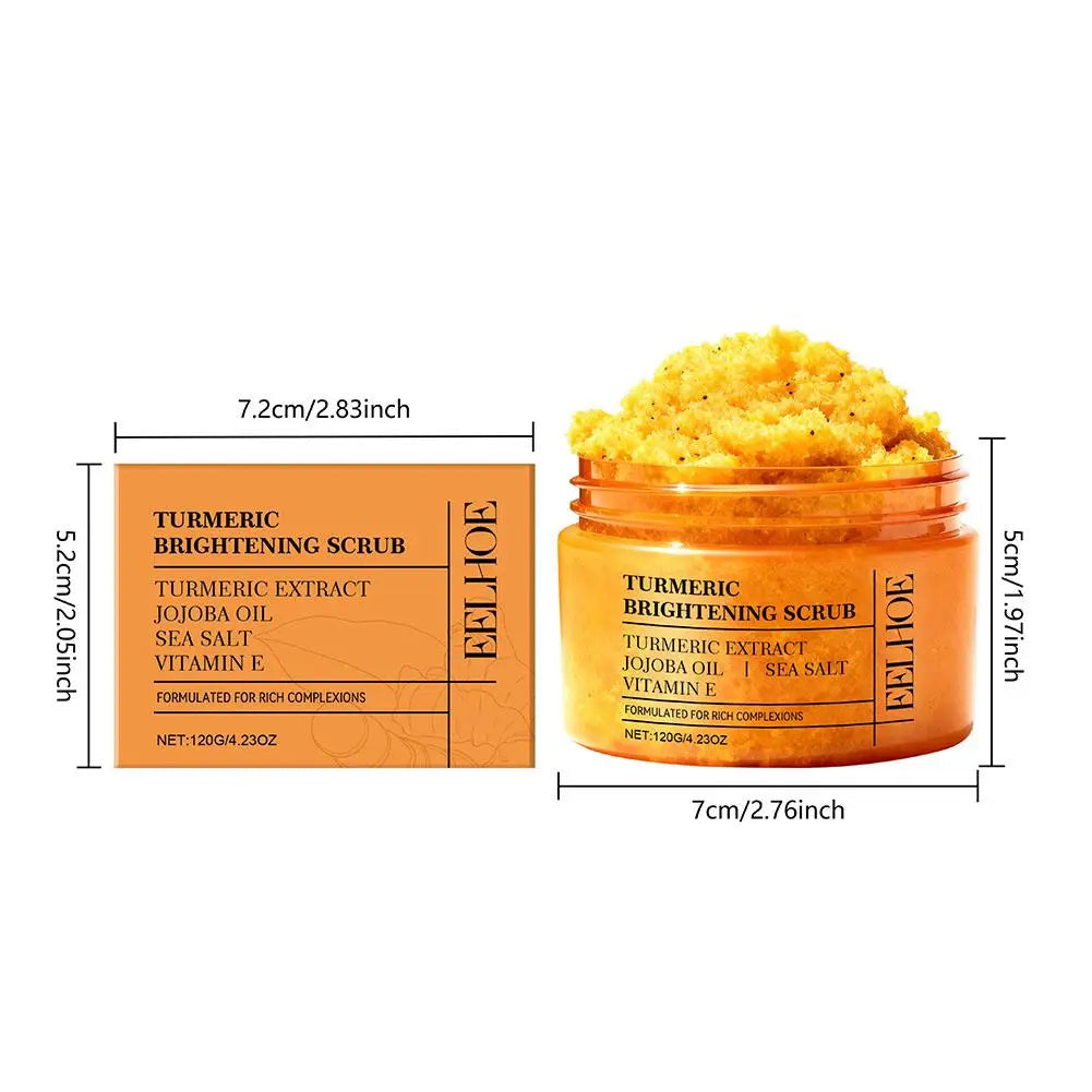 120G 1/2/3PCS Turmeric Body Scrub - All-Natural Exfoliator for Body, Face, Hand & Foot, Gently Moisturizes & Brightens Skin Care