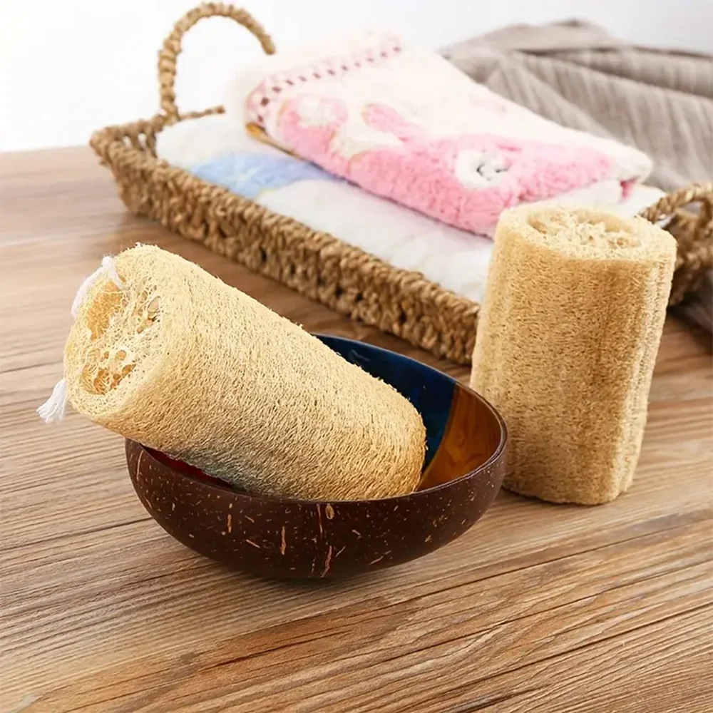 Natural Egyptian Loofah Exfoliating Body Scrubber,  Egyptian Shower Loofah Sponge Body Scrubber for Women and Men for Body