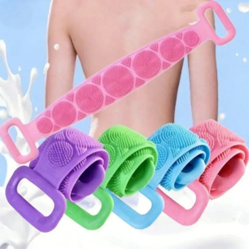 Silicone Long Belt Back Scrubber — Body Peeling & Shower Massage
