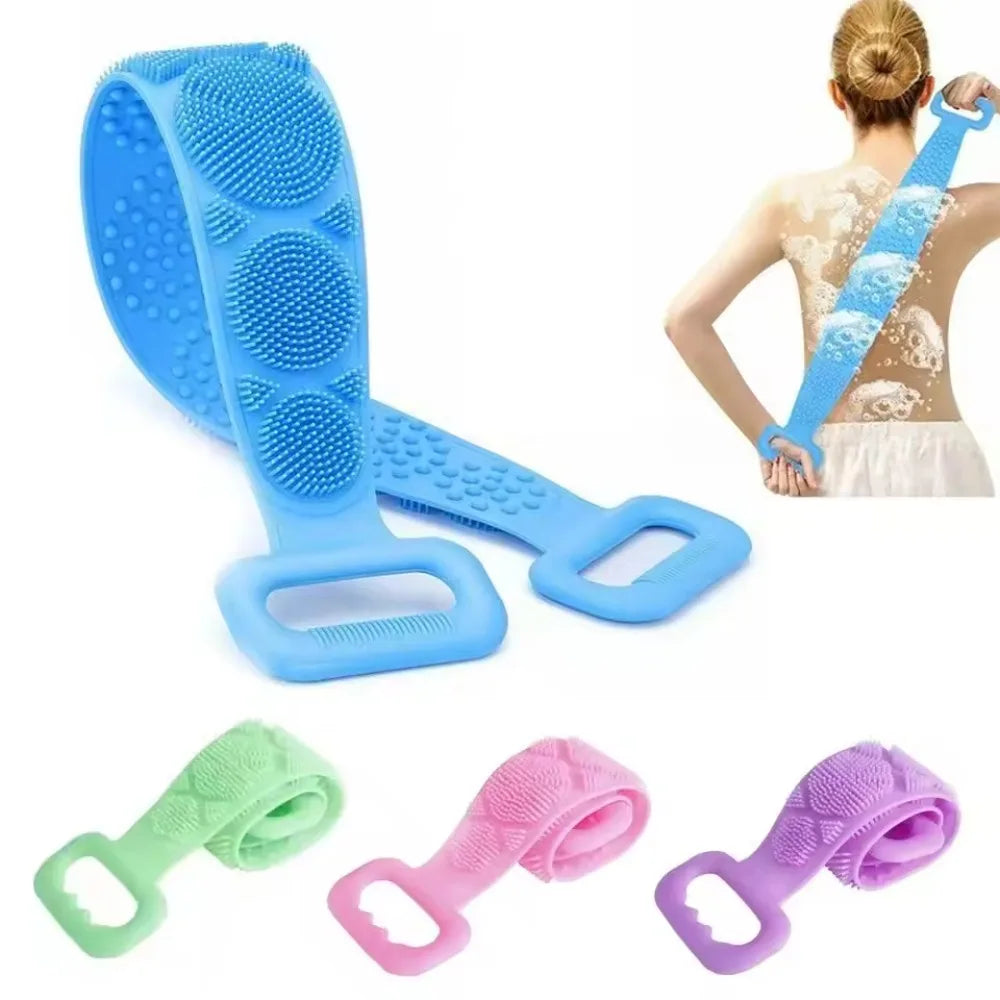 Silicone Long Belt Back Scrubber — Body Peeling & Shower Massage