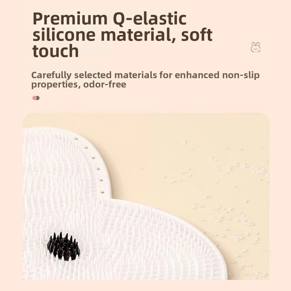 Non-Slip Silicone Foot Scrubber Mat — Hands-Free Bath Massager