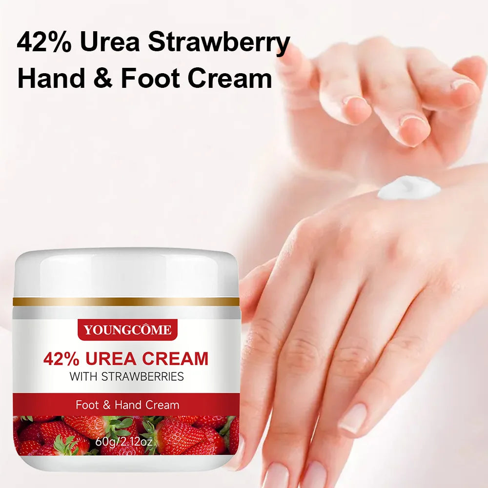 42% Urea Strawberry Hand and Foot Cream,moisturizes Andsmooths Your Hands and Feet Suitable for Men and Women of All Ski