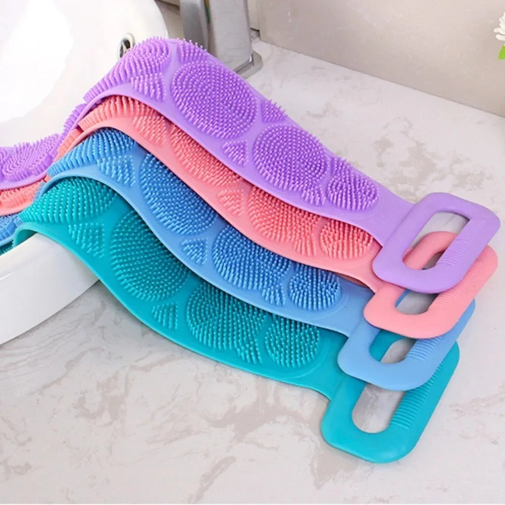 Silicone Long Belt Back Scrubber — Body Peeling & Shower Massage