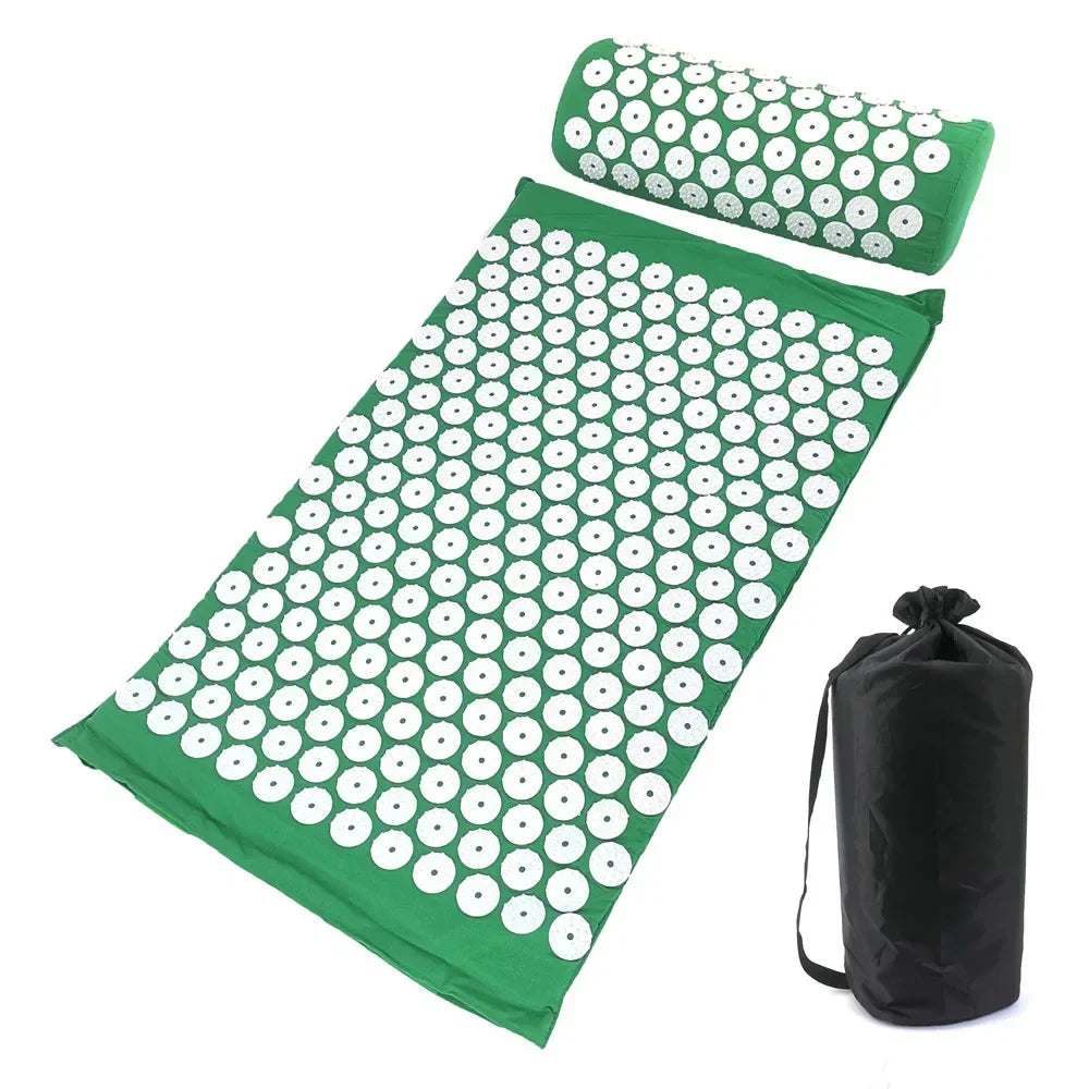 Acupressure Spike Mat & Pillow Set — Natural Pain Relief & Stress Release