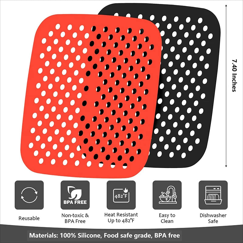CrispMat Reusable Air Fryer Liners (Set)