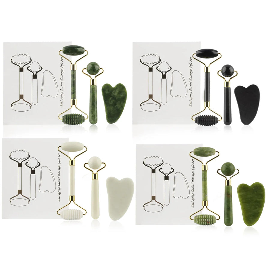 3-in-1 Jade Roller & Gua Sha Set