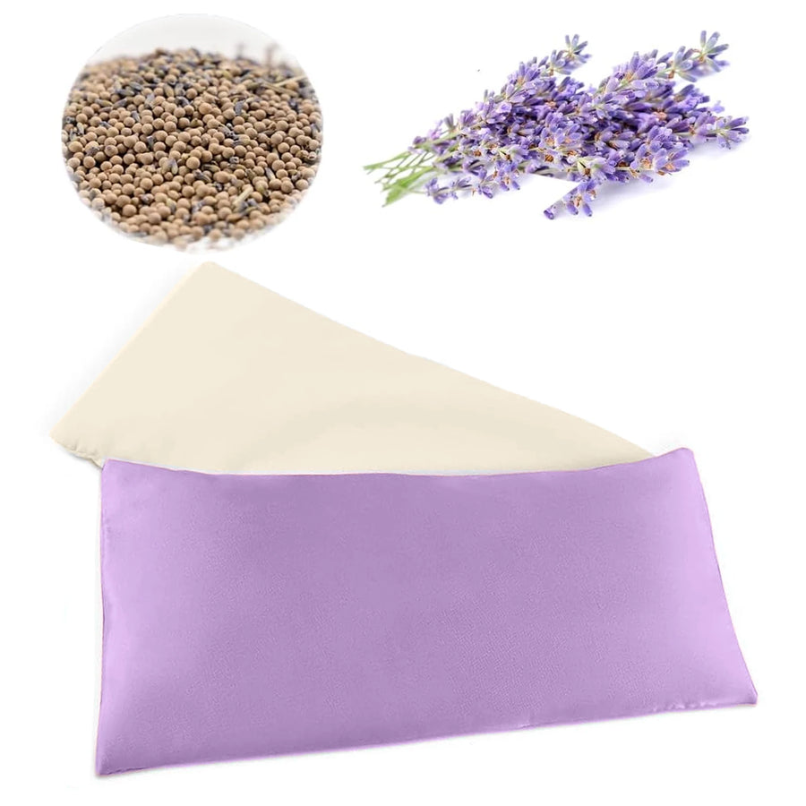 Lavender Eye Pillow for Relaxation, Yoga, Sleeping, Weighted Eye Mask Heated, Sinus, Dry Eyes Relief, Moist Heat Eye Compress