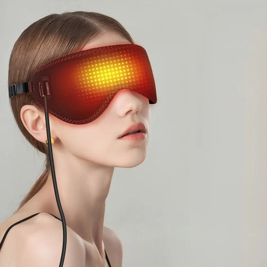 Heated Eye Mask Eye Mask for Dry Eyes with 3 Heat Levels Hot Compress Warm Compress Heating Pad for Sleep Dark Circles