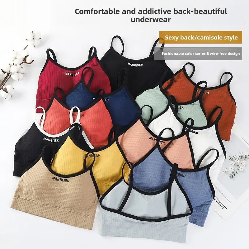 New Sports Bra for Women Gym Sexy Crop Top Bra Women Cotton Underwear Soft Comfort Tube Tops Female Brassiere Tops for G