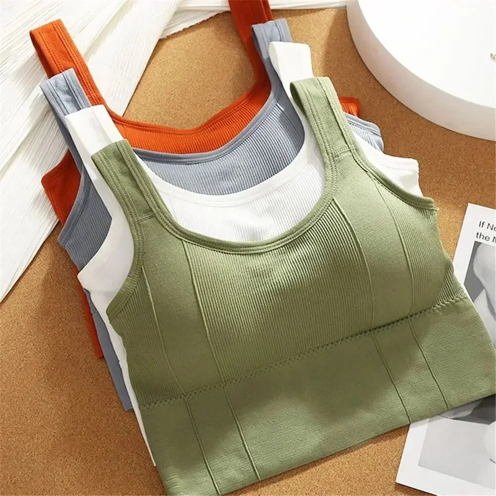 Breathable Sports Bra Anti-Sweat Fitness Top Women Seamless Yoga Bra Shockproof Crop Top Push Up Sport Bra Gym Workout T