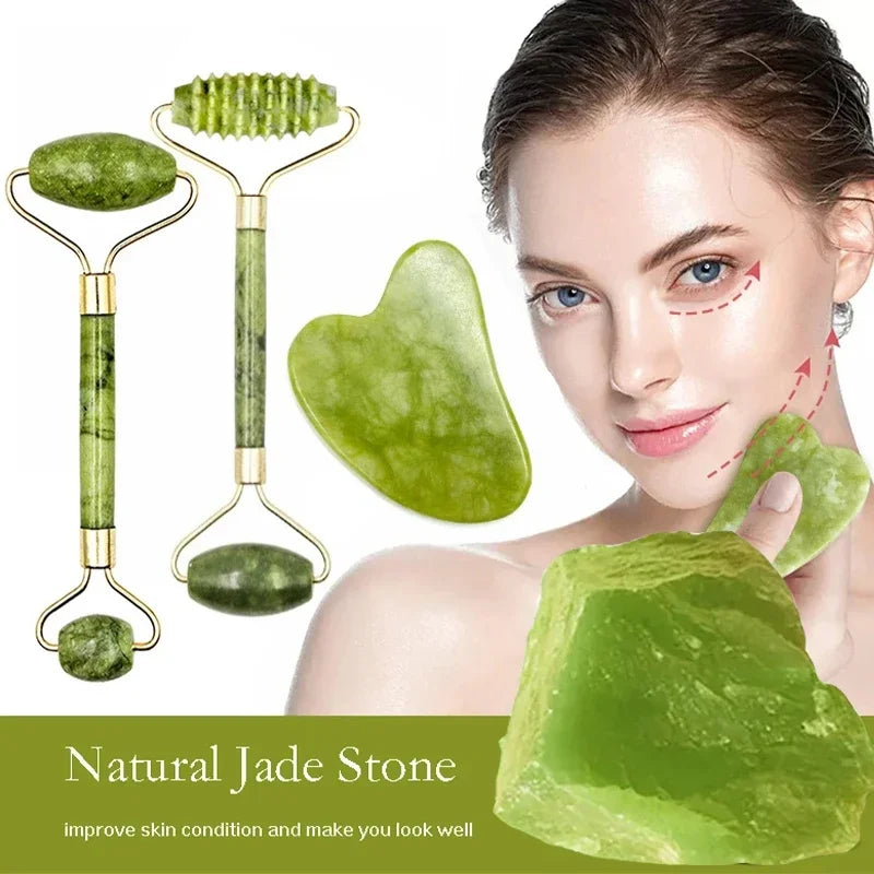 RoseGlow Gua Sha & Roller Set