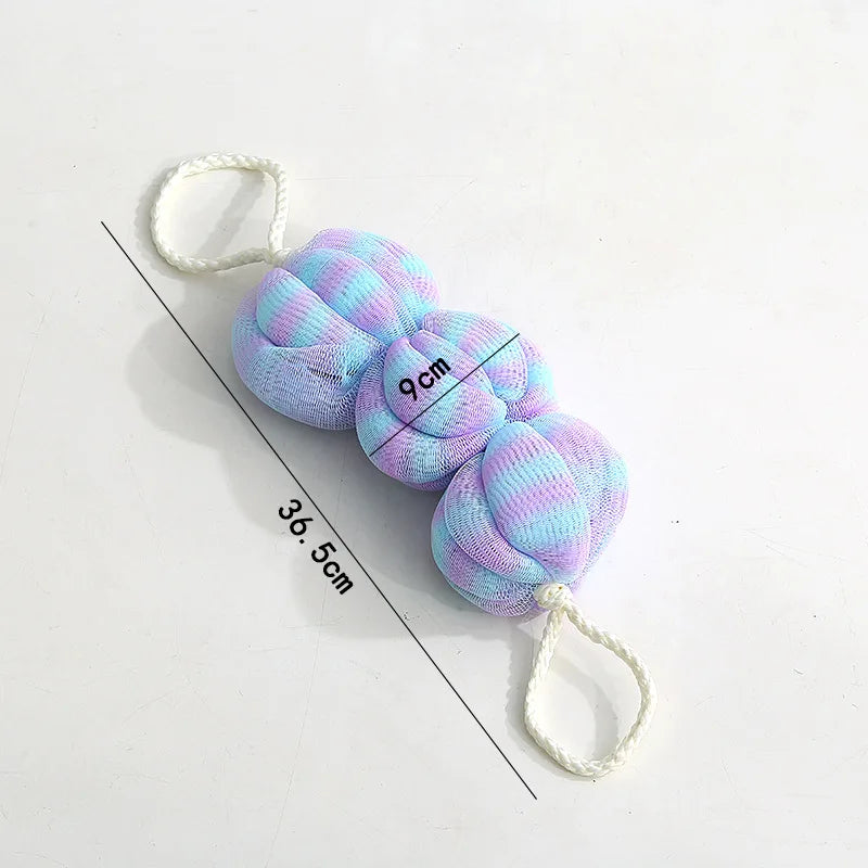 Body Scrubbing Exfoliator & Bath Loofah Ball Set
