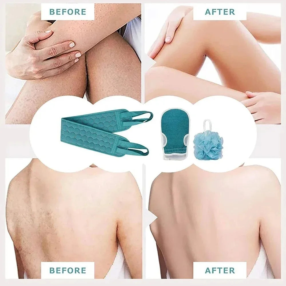 Silicone Long Belt Back Scrubber — Body Peeling & Shower Massage
