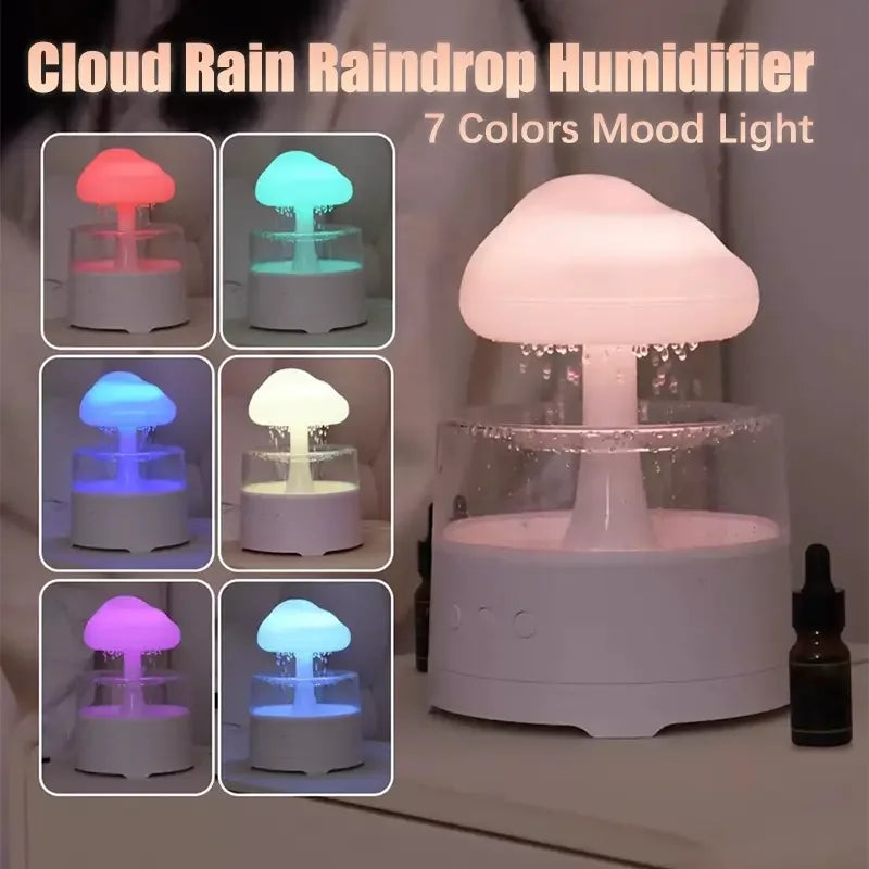 Mushroom Cloud Rain Humidifier — Colour-Changing Night Light