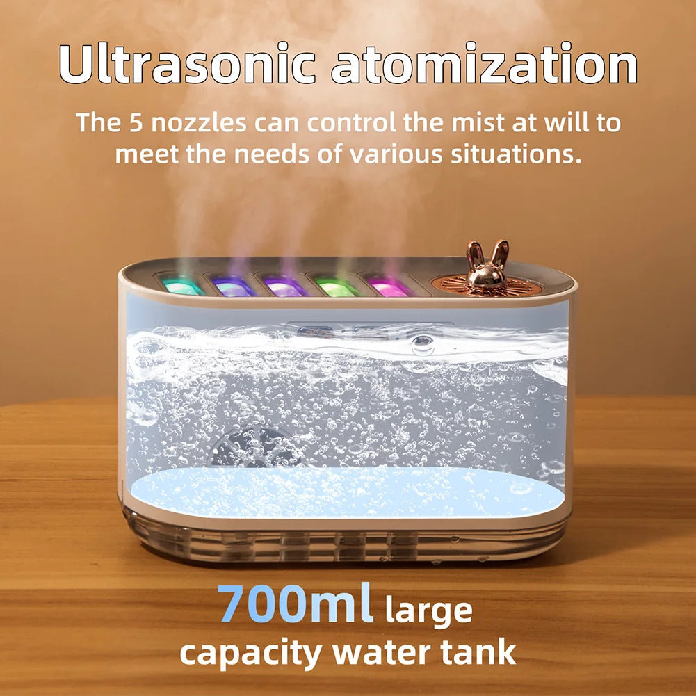 7-Colour LED Aroma Diffuser & Humidifier — Music Sync Night Light