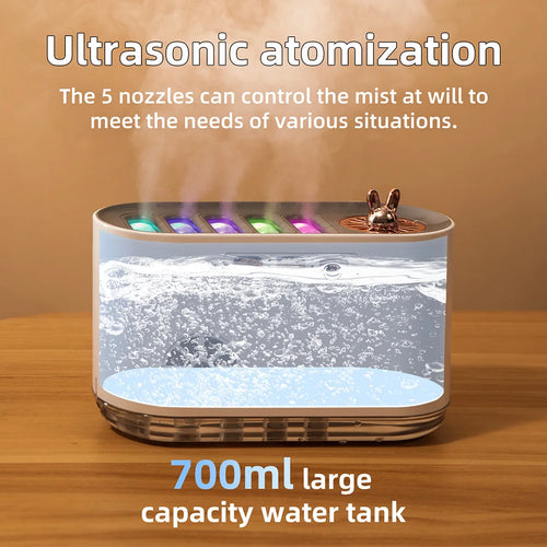 7-Colour LED Aroma Diffuser & Humidifier — Music Sync Night Light
