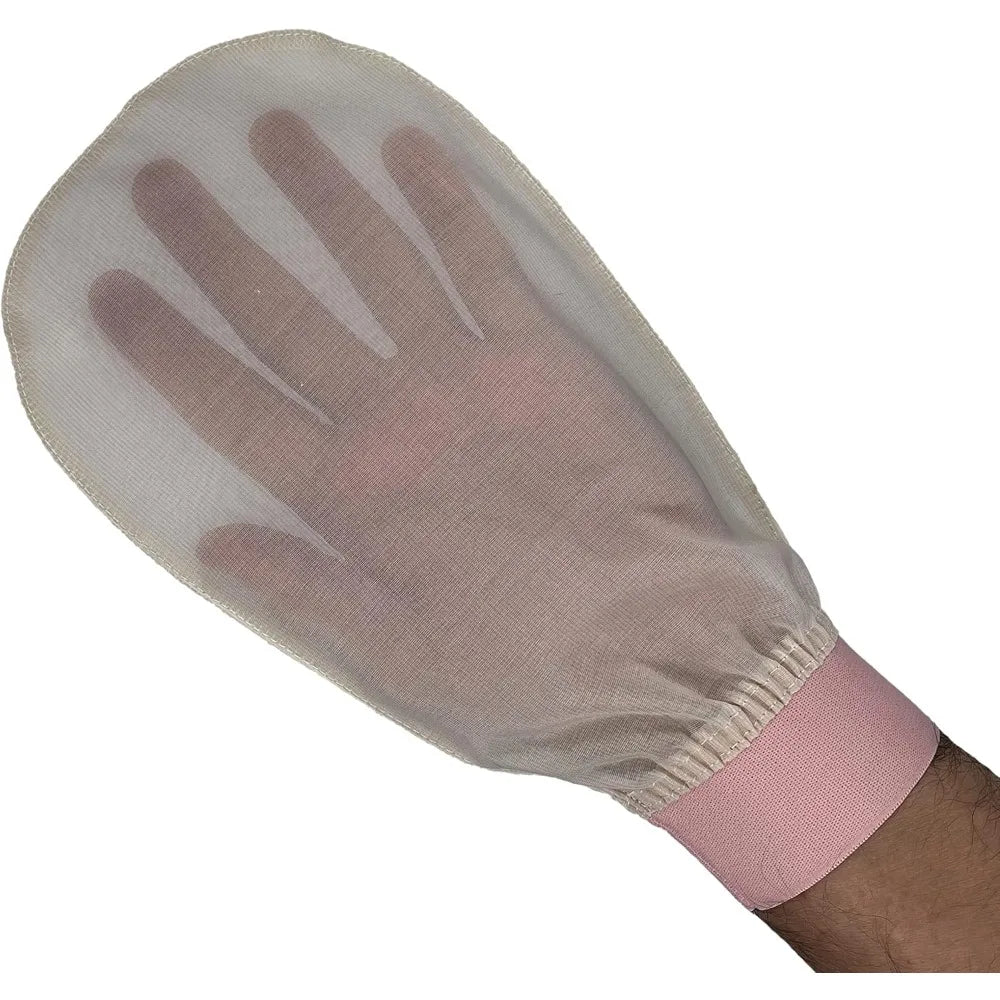 100% Silk Glove for Handcrafted Turkish Skin Peeling Scrubber Bath Sauna Exfoliator Bath Face Wash Gloves Bathing Accessories
