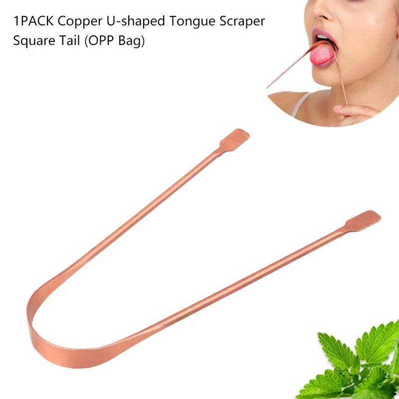 Pure Copper Tongue Scraper
