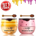 2 Pack Bee Balm Lip Balm, Exfoliating & Hydrating & Prevention Dry and Cracked Lip Scrubs Lip Sleeping Mask Reduces Lip Lines